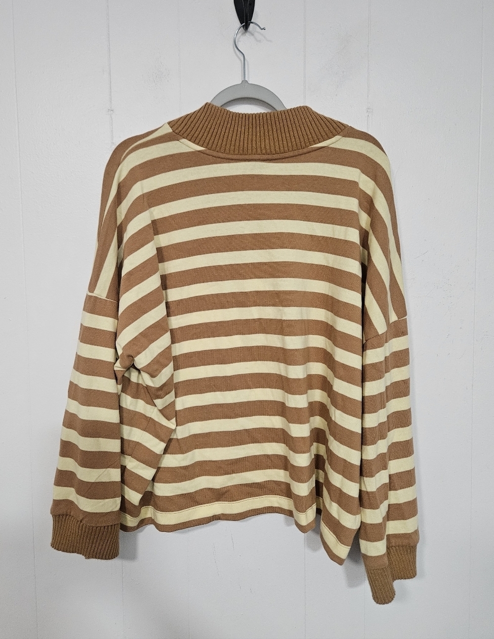 NWT Maeve Plus Size, Cotton Boxy Oversized V-Neck Top - Picture 7 of 9